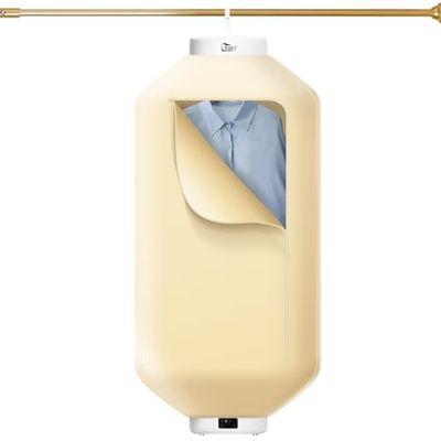 Uten Mini Portátil Secadora 600 W, Colgante Secadora Eléctrica con Temporizador y Apagado Automático, ideal para Viajes de Negocios, Residencias, Apartamentos, Hoteles y Campings