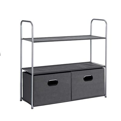 Amazon Basics - Organizador de armário com cestos, 83 x 31 x 78,7 científicos, cinzento