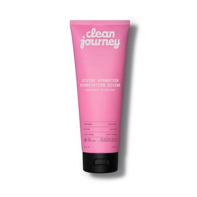 cleanjourney Divine Hydration Hair Conditioner, EWG Verified, Infused with Panthenol and Biotin, For Dry, Brittle Hair, Clean Ingredients, Vegan, Tropical Scent, 236 mL
