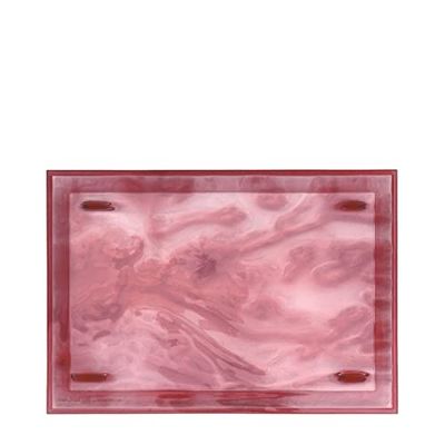 Kartell Plateau rose transparent 55 x 38 x 3 cm