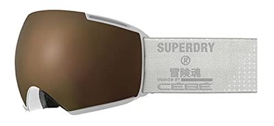 Cébé Unisex's Icone x Superdry Snow Goggles, White Shiny, Large