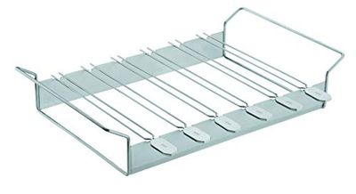 RÖSLE Houder met grillspiesen, accessoire voor het bereiden van sjasliek en groenten, 6 stuks, roestvrij staal 18/10, vaatwasmachinebestendig