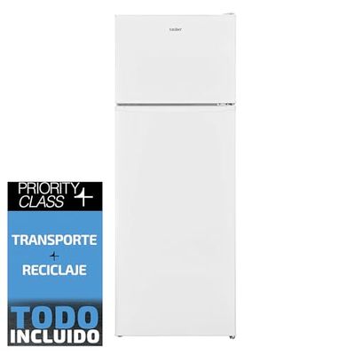 SAUBER - Frigorífico Dos Puertas SERIE 3-2P144-144 x 54 cm - LED - Puertas Reversibles -Capacidad 212 litros - LESS FROST COOLING SYSTEM - ENTREGA EN DOMICILIO Y RETIRADA DEL USADO INCLUIDO