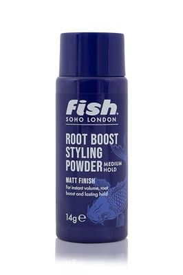 Fish Root Boosting Styling Hair Powder, Mens Hair Styling Product Suitable for Short & Medium Length Hair. Stylist & Barber Used, Medium Hold, Matt Finish