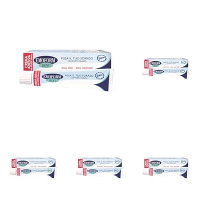 Emoform Dent, crema adesiva per le protesi - tubo da 45 gr (Confezione da 5)