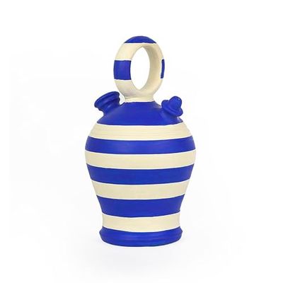 Botijo ARCILLA BLANCO ROTO/AZUL 19X19X35