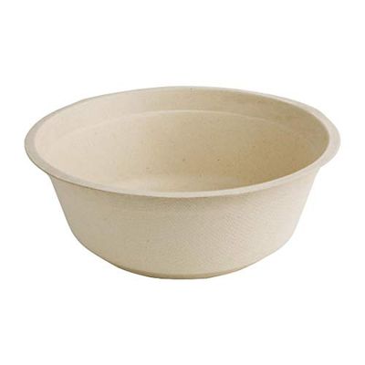 Fiesta grön komposterbar påse runda skålar naturlig färg 32 oz (paket med 50)