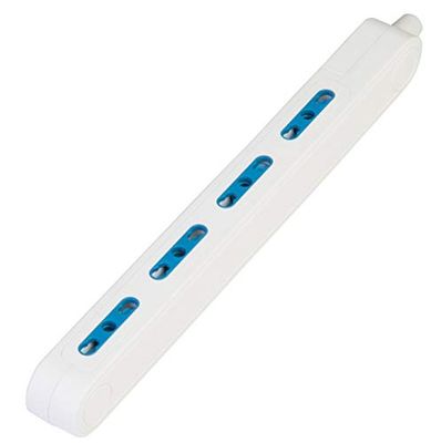 Poly Pool AR2442X Extensão sem fios e com 4 tomadas vibrantes, 10A ou 16A, branco