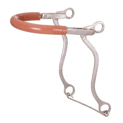Tough 1 Kelly Silver Star Hackamore con Tubo de Goma, 25100-0-0, Metalizado, Horse Size