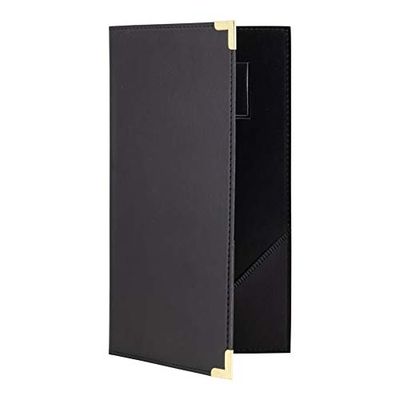 Securit rekenmap Classic, ca. 13 x 24 cm, zwart, klassiek, met vakken voor bankbiljetten, creditcards en kassabonnementen