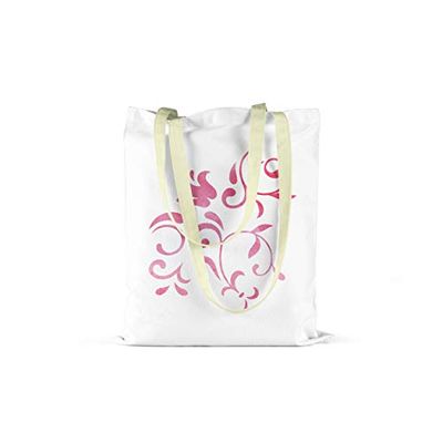 Bonamaison Printed Tote Bag, Reusable Grocery Bag, Shopping Bag, Machine Washable, Foldable, Canvas Cloth Bag with Handles, Size: 34x40 Cm