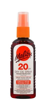 Malibu Sun SPF 20 Dry Oil Spray with Medium Protection, Water Resistant, 100ml