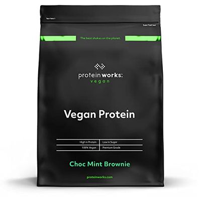 THE PROTEIN WORKS - Protéine Végane | 25g de protéines végétales | Qualité première | Shake de protéines végétales | 66 Servings | Brownie Menthe-Chocolat | 2kg