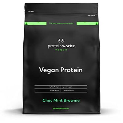 Protein Works - Protéine Végane | 25g de protéines végétales | Qualité première | Shake de protéines végétales | 66 Servings | Brownie Menthe-Chocolat | 2kg