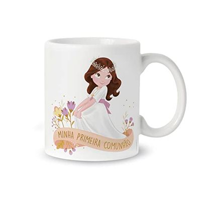 Mopec G610.7 Tasse en céramique fille Primeira Comunhão tenant la jupe