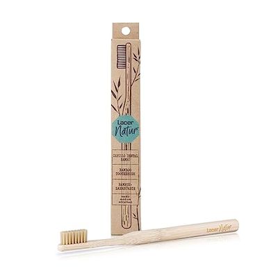 CDL - Spazzolino dentale naturale, igiene orale quotidiana, filamenti di origine vegetale, materiali e processi sostenibili con l'ambiente, manico naturale in bambù, antibatterico e biodegradabile