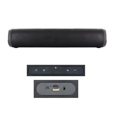 Be Mix Barre de Son 2X3W - Sans Fil - Autonomie : 2H30 - Puissance : 2X 3W - Fonction D'Appel Mains Libres - Radio Fm - Lecteur Micro Sd - Port Usb - Universel : Compatible Bluetooth, Noir