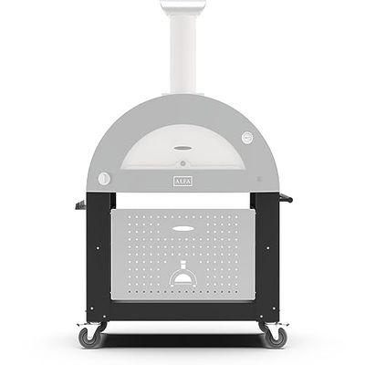 Alfa Forni Chariots pour barbecues et fumoirs de la marque Modèle Base 3 Pizze Moderne Noir