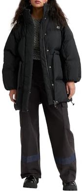 Levi's Pillow Bubble Mid jas, kaviaar, XXS dames, Kaviaar, XXS