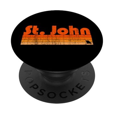 Estilo retro de los años 80 de St. John, Missouri PopSockets PopGrip Adhesivo