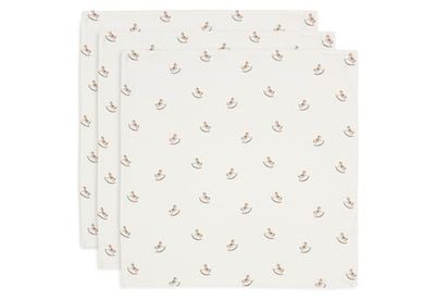 Jollein Mousseline doek baby - Nostalgic Ride - 3-pack - 70 x 70 cm - 100% katoen - spuugdoeken baby - Oeko-Tex gecertificeerd