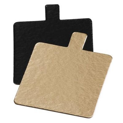 Dubbelsidig konditorikarton (guld/svart) 8 x 8 cm guld/svart kartong – 250 un.