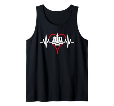 Heartbeat giocatore di scacchi divertente strategia regalo uomo donna Canotta