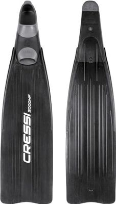 Cressi Gara Pinne Lunghe per Apnea/Immersioni Alte Prestazioni, Argento (2000 HF Nero), 46/47