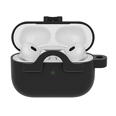 Custodia OtterBox Soft Touch per AirPods Pro (1.ª generazione / 2.ª generazione) & AirPods Pro 2, soffice al tatto, antishock, graffi e cadute, ultra sottile con moschettone, Nero