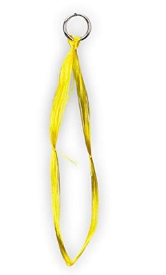 Aquantic Zijden hoorn voor snoek, 10 gespen met borgring en 6 verschillende kleuren (geel)