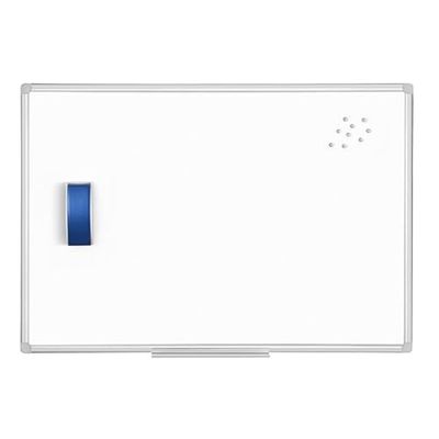 WONDAY - Lavagna bianca magnetica 45 x 60 cm con supporto per pennarelli