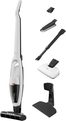 AEG Trådlös dammsugare, AS52HP25SH, Hygienic 5000, golvmunstycke med LED-framljus, möbelborste, fristående parkeringsfunktion, hygienfilter, tvättbar, 58% återvunnen plast, 80 dB, skalvit