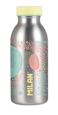 MILAN 64265 Isothermische roestvrijstalen fles, 354 ml, serie, zilver, geel, meerkleurig, 354 ml