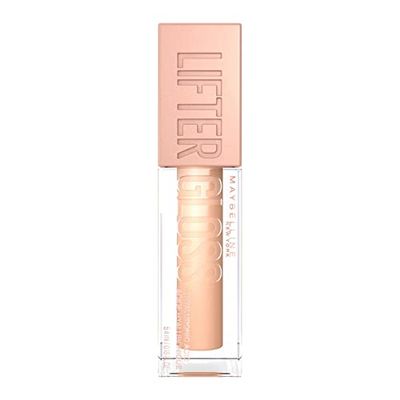 Maybelline Lifter Gloss Bronzed Lip Gloss, Lasting Hydration Formula With Hyaluronic Acid, Non Sticky, 020 Sun