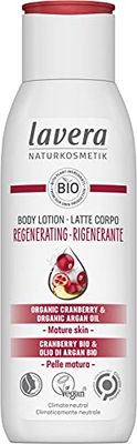 lavera Body Lotion Regenerating - Natural Cosmetics - vegan - Organic Cranberry & Organic Argan Oil - certified - 200ml, white