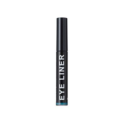 Turquoise liquid eye liner. Stong colour liquid eye liner with a fine brush applicator.