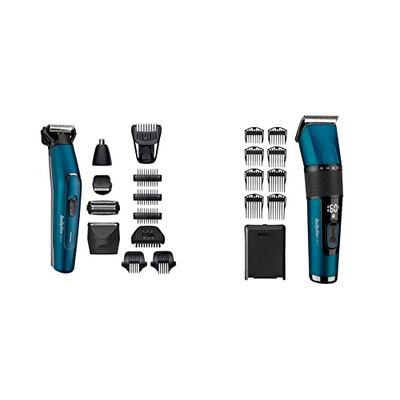 BaByliss MEN MT890E Multikit Uomo Japanese Steel 12 in 1 Lame in Acciaio Giapponese & MEN E990E Tagliacapelli Japanese Steel con Batteria al Litio, Lame in Acciaio Giapponese, 160 Minuti di Autonomia