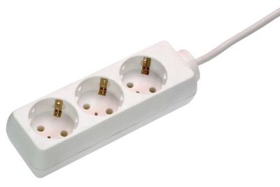 as - Schwabe 11331 - Extensão de 3 tomadas (3 m, H05VV-F 3G1,5, IP20, uso interno), cor branca