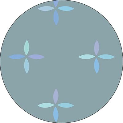 Bonateks, Ronde digitaal bedrukte muismat, antislip onderkant, voor kantoor en thuis, diameter: 22 cm