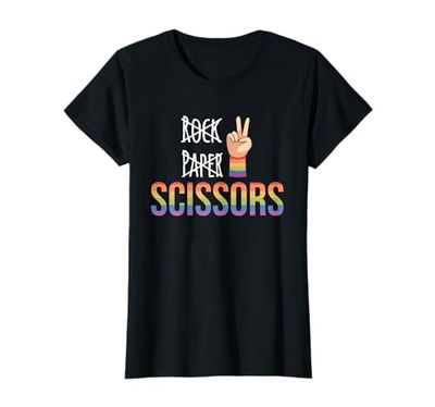 Rock Paper Scissors Lesbian Gay Pride Month T-Shirt