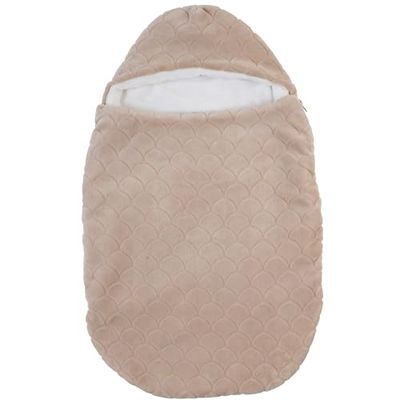 Nattou vadderat fotskydd för bilbarnstol, barnstol, 70 x 44 x 5 cm, polyester, Lapidou, beige/vit