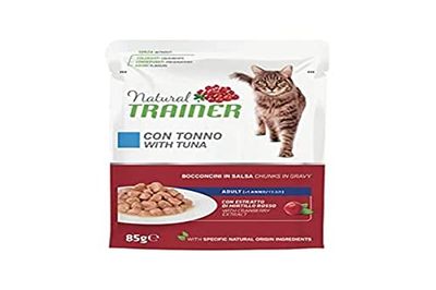 ENTRENADOR NATURAL PARA GATOS ADULTOS 85 GRAMOS CON ATÚN BOCCONCINI EN SALSA