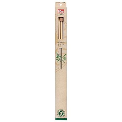 Prym 222120 Aiguilles à tricoter bambou 33 cm 6,50 mm