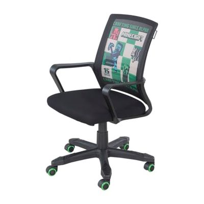 phoenix group Minecraft 92-111,5 Bureaustoel, kunststof, zwart