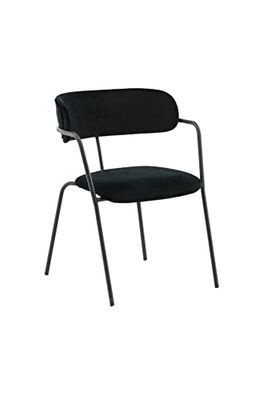 Arrow Armchair - Black Legs - Black Velvet