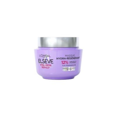 L'Oréal Paris - Masque Hydra-Régénérant pour Cheveux Déshydratés et Fatigués - Hydratation 72H - À l'Acide Hyaluronique - Elseve Hyaluron Repulp - 310 ml