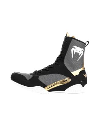 Venum unisex elit boxningsskor, svart vitt guld, 7.5 Men/9 Women
