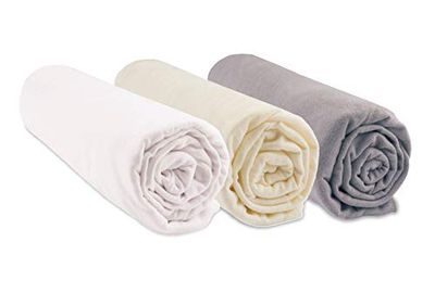 Juego de 3 toallas algodón ecológico para cuna 70 x 140 cm, 3 colores disponibles castaño Talla:70 x 140