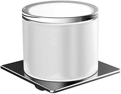 Emco Art 022000100 Dispenser Tazza, capacità 155 ml, per saponi liquidi e Accessori da Bagno per Montaggio a Parete, Metallo, Grigio, Taglia Unica