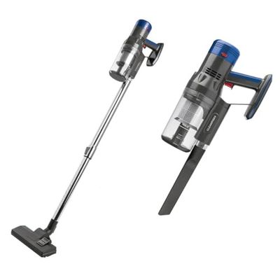 CLEANmaxx Aspirador de Mano y de Suelo sin Cable sin Bolsa | Potente batería Recargable para hasta 35 min. de autonomía | Tubo telescópico Ajustable para un fácil manejo